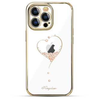 Kingxbar Wish Series case decorated with original Swarovski crystals iPhone 13 Pro Max gold