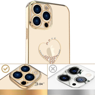 Kingxbar Wish Series case decorated with original Swarovski crystals iPhone 13 Pro Max gold
