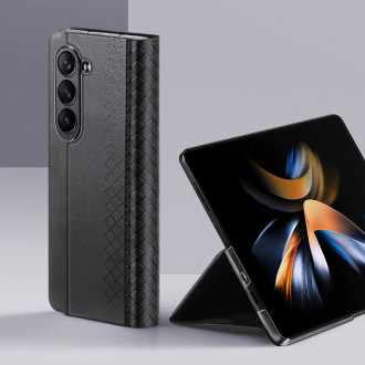 Dux Ducis Bril Leather Flip Wallet Case pro Samsung Galaxy Z Fold5 5G - Black