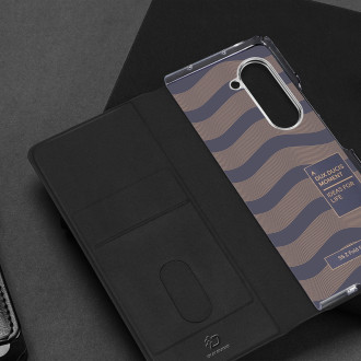 Dux Ducis Bril Leather Flip Wallet Case pro Samsung Galaxy Z Fold5 5G - Black