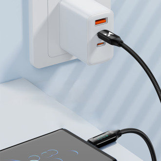 Wozinsky WUCCC2 USB C - USB C kabel s PD displejem 100W 2m - černý