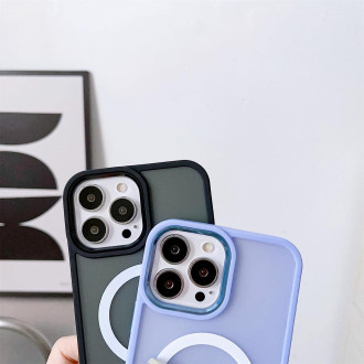 Magnetický barevný matný kryt pro iPhone 15 Pro Max - tmavě modrý