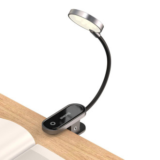 Baseus mini LED reading lamp with clip gray (DGRAD-0G)