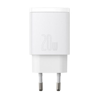 [RETURNED ITEM]  Baseus Compact Fast USB / USB Type C Charger 20W 3A Power Delivery Quick Charge 3.0 white (CCXJ-B02)