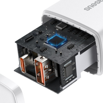 [RETURNED ITEM]  Baseus Compact Fast USB / USB Type C Charger 20W 3A Power Delivery Quick Charge 3.0 white (CCXJ-B02)