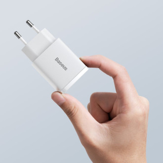[RETURNED ITEM]  Baseus Compact Fast USB / USB Type C Charger 20W 3A Power Delivery Quick Charge 3.0 white (CCXJ-B02)