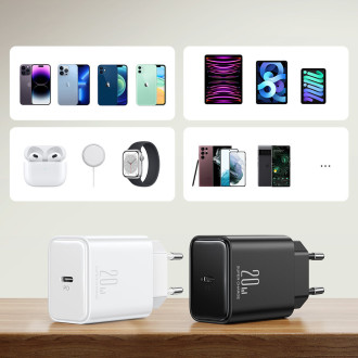 Joyroom JR-TCF06 USB C 20W PD nabíječka - Bílý