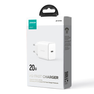 Joyroom JR-TCF06 USB C 20W PD nabíječka - Bílý