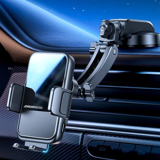 Joyroom automatic car holder induction charger 15W Qi for windshield cockpit board black (JR-ZS298 dash)