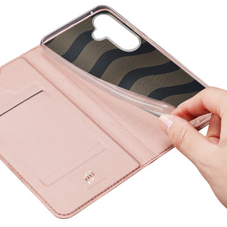 Peněženka se stojánkem pro Samsung Galaxy S23 FE Dux Ducis Skin Pro - růžová