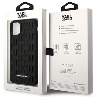 Karl Lagerfeld KLHCN61RUPKLPK iPhone 11 / Xr 6,1" pevný kryt černý/černý 3D monogram