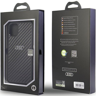 Audi Carbon Fiber iPhone 11 / Xr 6,1&quot; černý/černý pevný obal AU-TPUPCIP11-R8/D2-BK
