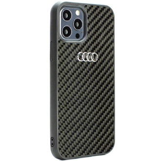 Audi Carbon Fiber iPhone 12/12 Pro 6,1&quot; černý/černý pevný obal AU-TPUPCIP12P-R8/D2-BK