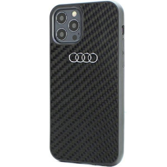Audi Carbon Fiber iPhone 12/12 Pro 6,1&quot; černý/černý pevný obal AU-TPUPCIP12P-R8/D2-BK