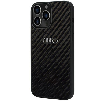 Audi Carbon Fiber iPhone 13 Pro / 13 6,1&quot; černý/černý pevný obal AU-TPUPCIP13P-R8/D2-BK