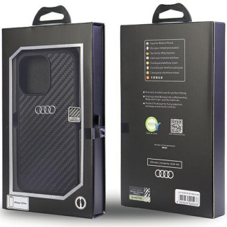 Audi Carbon Fiber iPhone 13 Pro / 13 6,1&quot; černý/černý pevný obal AU-TPUPCIP13P-R8/D2-BK