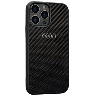 Audi Carbon Fiber iPhone 13 Pro Max 6,7&quot; černo/černý pevný obal AU-TPUPCIP13PM-R8/D2-BK