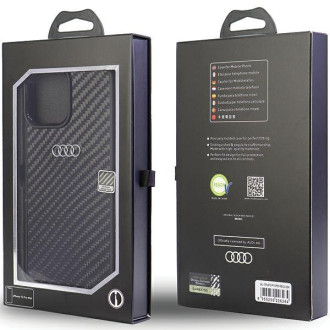 Audi Carbon Fiber iPhone 13 Pro Max 6,7&quot; černo/černý pevný obal AU-TPUPCIP13PM-R8/D2-BK