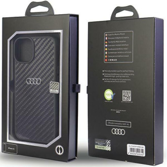 Audi Carbon Fiber iPhone 14 6,1" černý/černý pevný obal AU-TPUPPCIP14-R8/D2-BK