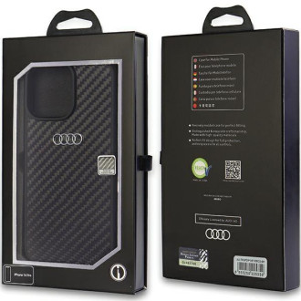 Audi Carbon Fiber iPhone 14 Pro 6,1&quot; černý/černý pevný obal AU-TPUPCIP14P-R8/D2-BK