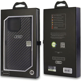 Audi Carbon Fiber iPhone 14 Pro Max 6,7&quot; černo/černý pevný obal AU-TPUPCIP14PM-R8/D2-BK