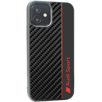 Audi Carbon Fiber Stripe iPhone 11 / Xr 6,1&quot; černý/černý pevný obal AUS-TPUPCIP11-R8/D1-BK