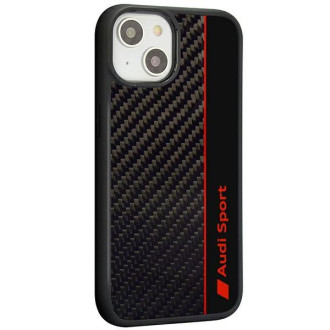 Audi Carbon Fiber Stripe iPhone 14 6,1&quot; černý/černý pevný obal AUS-TPUPCIP14-R8/D1-BK