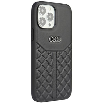 Audi originální kožený iPhone 13 Pro / 13 6,1&quot; černý/černý pevný obal AU-TPUPCIP13P-Q8/D1-BK