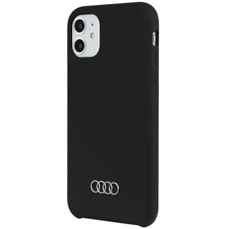 Audi silikonové pouzdro iPhone 11 / Xr 6,1&quot; černo/černé pevné pouzdro AU-LSRIP11-Q3/D1-BK