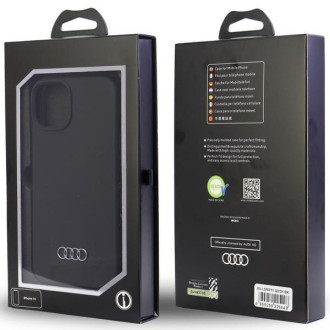 Audi silikonové pouzdro iPhone 11 / Xr 6,1&quot; černo/černé pevné pouzdro AU-LSRIP11-Q3/D1-BK