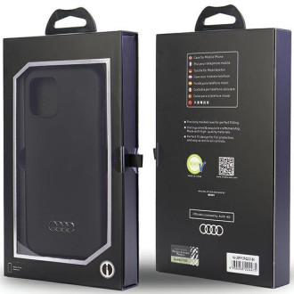 Audi silikonové pouzdro iPhone 12/12 Pro 6,1&quot; černo/černé pevné pouzdro AU-LSRIP12P-Q3/D1-BK