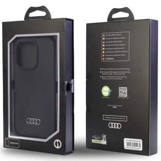 Audi silikonové pouzdro iPhone 13 Pro / 13 6,1&quot; černo/černé pevné pouzdro AU-LSRIP13P-Q3/D1-BK