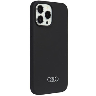 Audi silikonové pouzdro iPhone 13 Pro Max 6,7&quot; černo/černé pevné pouzdro AU-LSRIP13PM-Q3/D1-BK