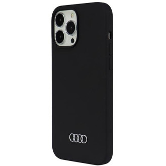 Audi silikonové pouzdro iPhone 13 Pro Max 6,7&quot; černo/černé pevné pouzdro AU-LSRIP13PM-Q3/D1-BK