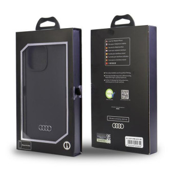 Audi silikonové pouzdro iPhone 13 Pro Max 6,7&quot; černo/černé pevné pouzdro AU-LSRIP13PM-Q3/D1-BK