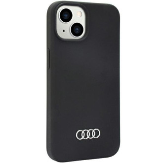 Audi silikonové pouzdro iPhone 14 6,1&quot; černo/černý pevný obal AU-LSRIP14-Q3/D1-BK