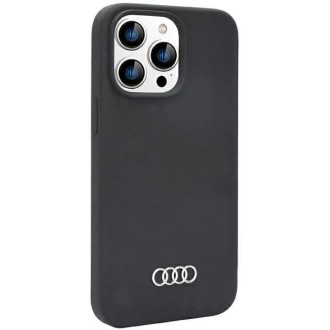 Audi silikonové pouzdro iPhone 14 Pro 6,1&quot; černo/černé pevné pouzdro AU-LSRIP14P-Q3/D1-BK