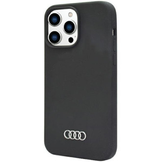 Audi silikonové pouzdro iPhone 14 Pro 6,1&quot; černo/černé pevné pouzdro AU-LSRIP14P-Q3/D1-BK