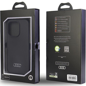 Audi silikonové pouzdro iPhone 14 Pro 6,1&quot; černo/černé pevné pouzdro AU-LSRIP14P-Q3/D1-BK