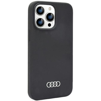 Audi silikonové pouzdro iPhone 14 Pro Max 6,7&quot; černo/černé pevné pouzdro AU-LSRIP14PM-Q3/D1-BK