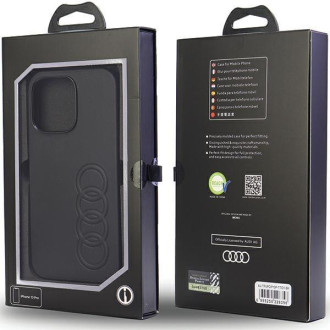 Audi Synthetic Leather iPhone 13 Pro / 13 6,1&quot; černý/černý pevný obal AU-TPUPCIP13P-TT/D1-BK