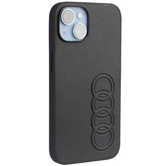 Audi Synthetic Leather iPhone 14 6,1&quot; černý/černý pevný obal AU-TPUPPCIP14-TT/D1-BK