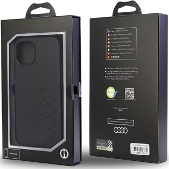 Audi Synthetic Leather iPhone 14 6,1&quot; černý/černý pevný obal AU-TPUPPCIP14-TT/D1-BK