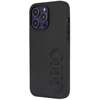 Audi Synthetic Leather iPhone 14 Pro Max 6,7&quot; černý/černý pevný obal AU-TPUPPCIP14PM-TT/D1-BK