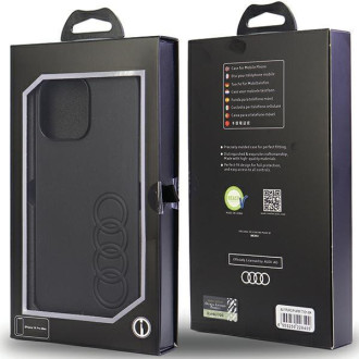 Audi Synthetic Leather iPhone 14 Pro Max 6,7&quot; černý/černý pevný obal AU-TPUPPCIP14PM-TT/D1-BK
