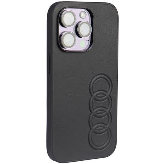 Audi Synthetic Leather iPhone 14 Pro 6,1&quot; černo/černý pevný obal AU-TPUPPCIP14P-TT/D1-BK