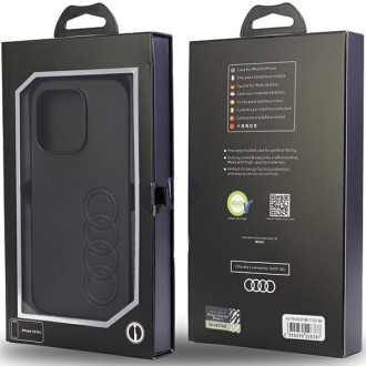 Audi Synthetic Leather iPhone 14 Pro 6,1&quot; černo/černý pevný obal AU-TPUPPCIP14P-TT/D1-BK