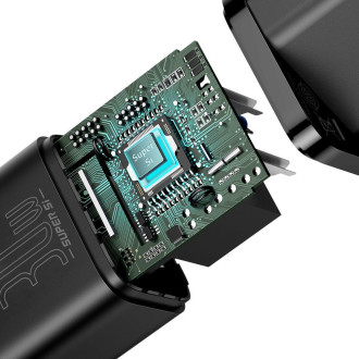 Rychlá nabíječka Baseus Super Si 1C USB Type C 30W Power Delivery Quick Charge černá (CCSUP-J01)