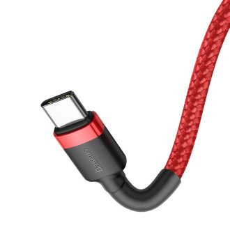 Kabel Baseus Cafule Odolný nylonový kabel USB-C PD / USB-C PD PD2.0 60W 20V 3A QC3.0 2M červený (CATKLF-H09)