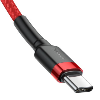 Kabel Baseus Cafule Odolný nylonový kabel USB-C PD / USB-C PD PD2.0 60W 20V 3A QC3.0 2M červený (CATKLF-H09)